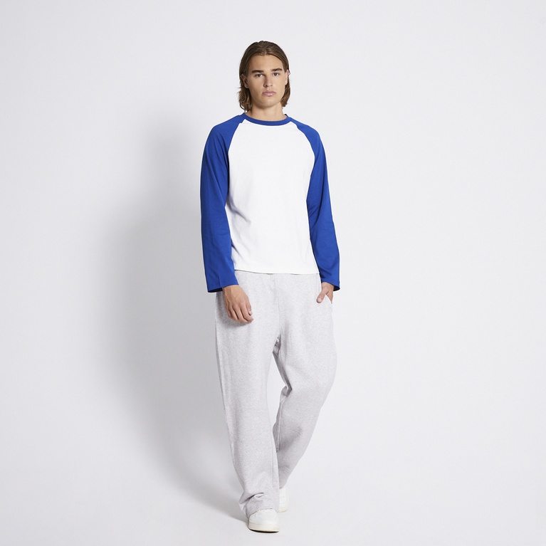 Long sleeve baseball tee "Franklin" Blue